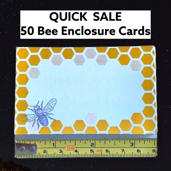 50 Small Honeycomb Bee Cards Clearance - Picture 4 of 8
